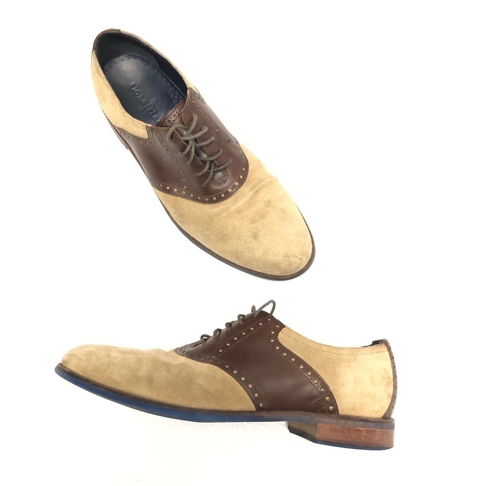 Cole Haan Brown Tan Suede Oxford Dress Shoes C11326  Men's 10.5 M